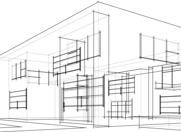 Abstrakcyjna Tapeta Architektoniczna Tło Cyfrowe — Wektor stockowy