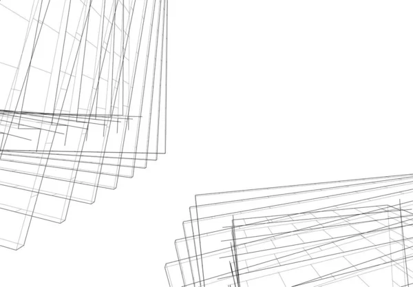Abstrakt Arkitektonisk Tapet Design Digital Koncept Baggrund – Stock-vektor