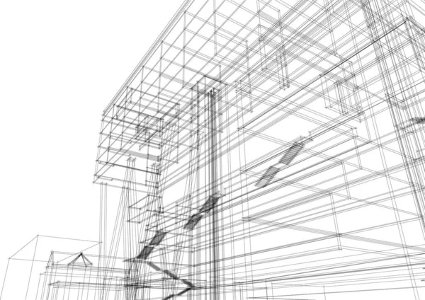 Abstract Architectonisch Behang Digitale Achtergrond — Stockvector