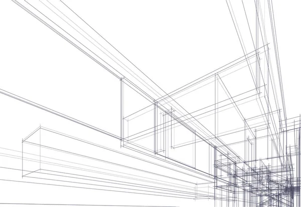 Abstrakt Arkitektoniska Tapeter Digital Bakgrund — Stock vektor