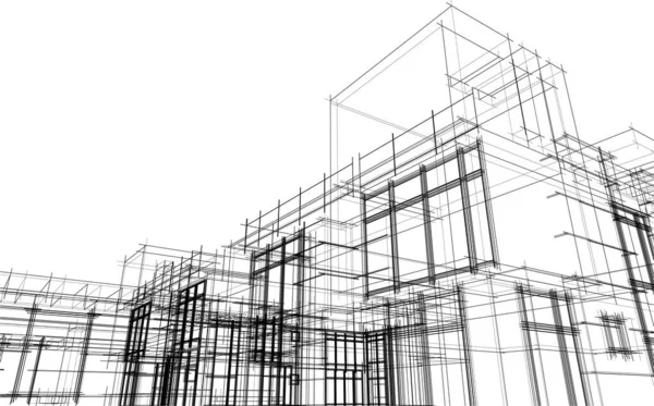 建筑墙纸摘要 数码背景 — 图库矢量图片