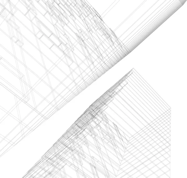 Papier Peint Architectural Abstrait Fond Numérique — Image vectorielle