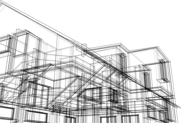 Abstract Architectonisch Behang Digitale Achtergrond — Stockvector