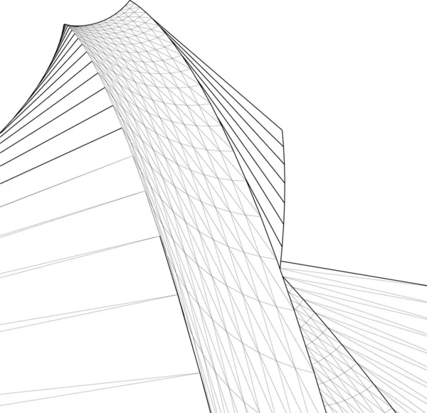 抽象的な建築壁紙やデジタル背景 — ストックベクタ