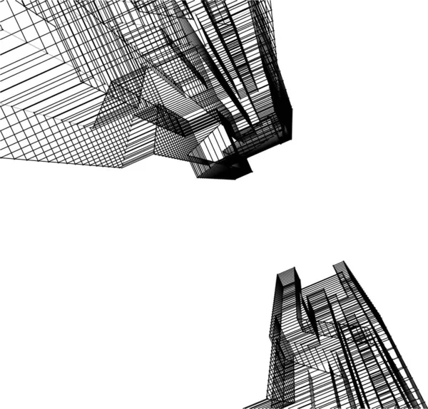 Abstract Architectonisch Behang Digitale Achtergrond — Stockvector