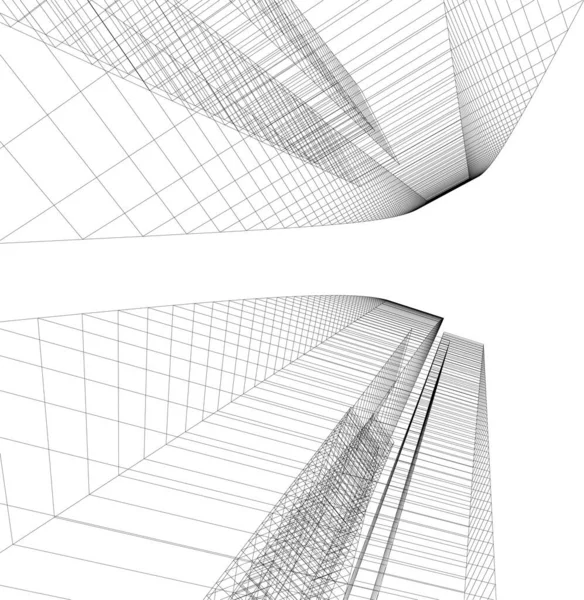 Abstract Architectonisch Behang Digitale Achtergrond — Stockvector