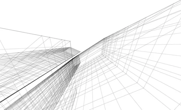 Abstrakt Arkitektoniska Tapeter Digital Bakgrund — Stock vektor