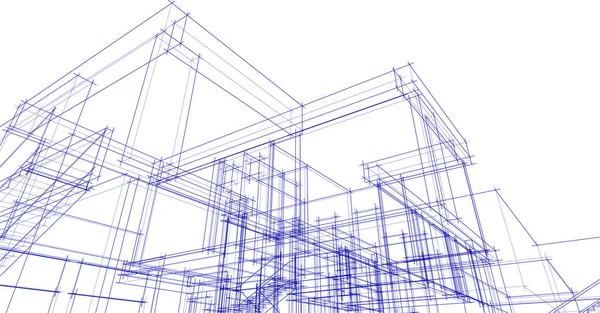 Abstrakte Architektonische Tapete Digitaler Hintergrund — Stockvektor