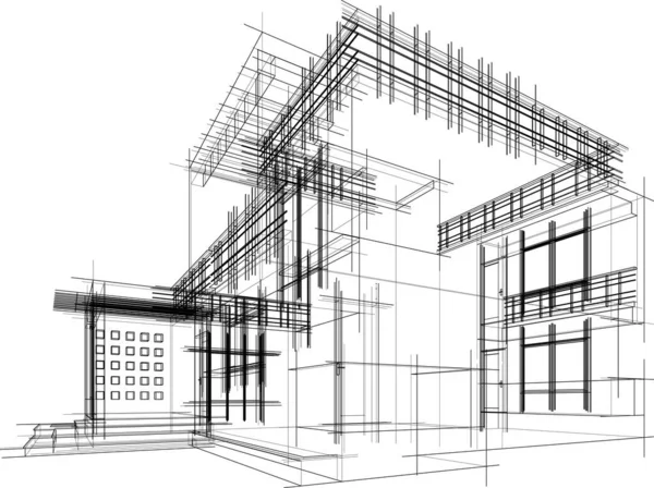 Abstrakcyjna Koncepcja Tapety Architektonicznej Tło Cyfrowe — Wektor stockowy