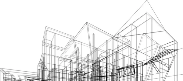 Абстрактные Архитектурные Обои Цифровой Фон — стоковый вектор