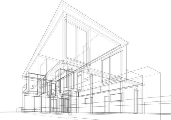 Abstrakt Arkitektoniska Tapeter Digital Bakgrund — Stock vektor