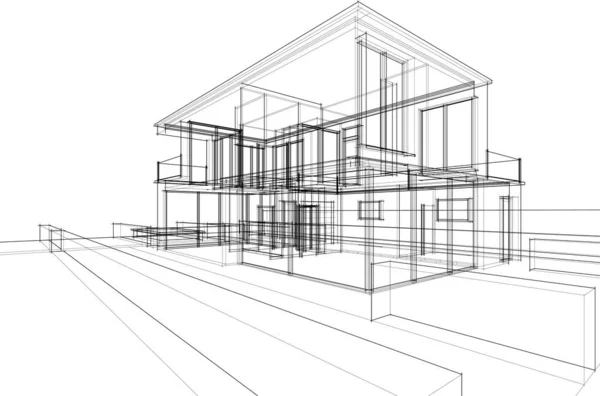 抽象的な建築壁紙のコンセプトデジタル背景 — ストックベクタ