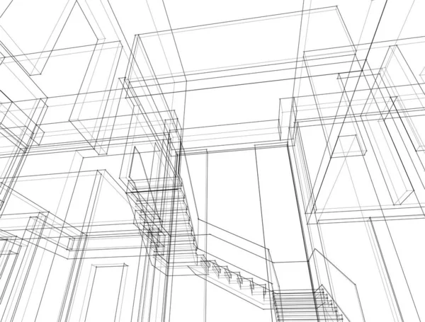 建筑墙纸摘要 数码背景 — 图库矢量图片