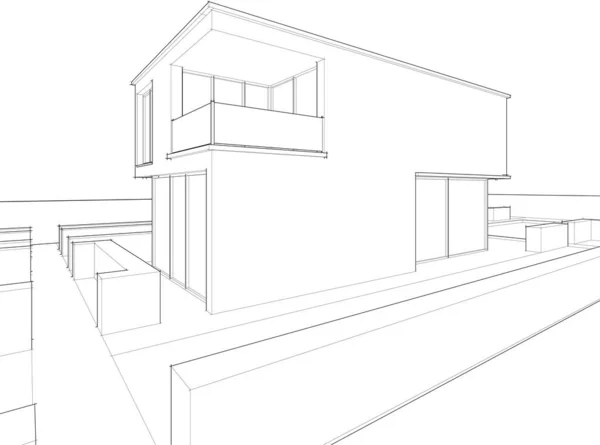 Abstrakt Arkitektoniska Tapeter Digital Bakgrund — Stock vektor