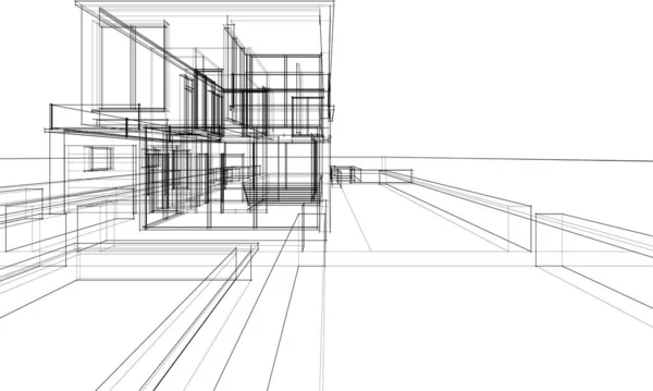 Abstraktní Architektonická Tapeta Digitální Pozadí — Stockový vektor