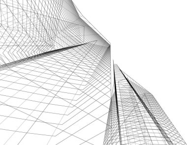 soyut mimari duvar kağıdı konsepti, dijital arkaplan