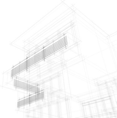 soyut mimari duvar kağıdı tasarımı, dijital konsept arkaplan