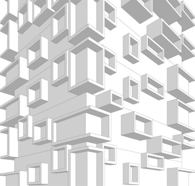 soyut mimari duvar kağıdı, dijital arkaplan