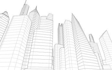 soyut mimari duvar kağıdı tasarımı, dijital konsept arkaplan