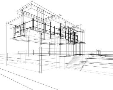 soyut mimari duvar kağıdı konsepti, dijital arkaplan