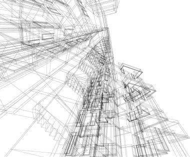 soyut mimari duvar kağıdı tasarımı, dijital konsept arkaplan