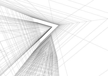 soyut mimari duvar kağıdı tasarımı, dijital konsept arkaplan