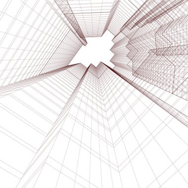 soyut mimari duvar kağıdı tasarımı, dijital konsept arkaplan