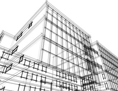 soyut mimari duvar kağıdı konsepti, dijital arkaplan