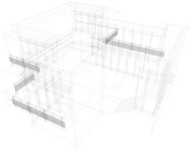 soyut mimari duvar kağıdı tasarımı, dijital konsept arkaplan
