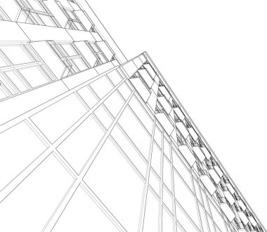 soyut mimari duvar kağıdı tasarımı, dijital konsept arkaplan