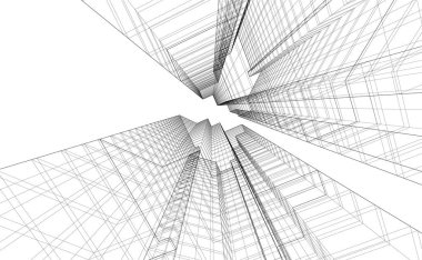 soyut mimari duvar kağıdı tasarımı, dijital konsept arkaplan