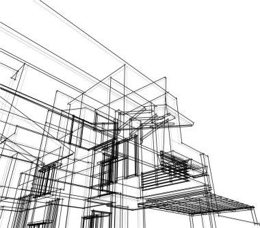 soyut mimari duvar kağıdı, dijital arkaplan