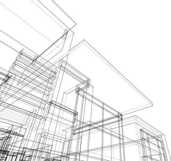 建筑墙纸摘要 数码背景 — 图库矢量图片