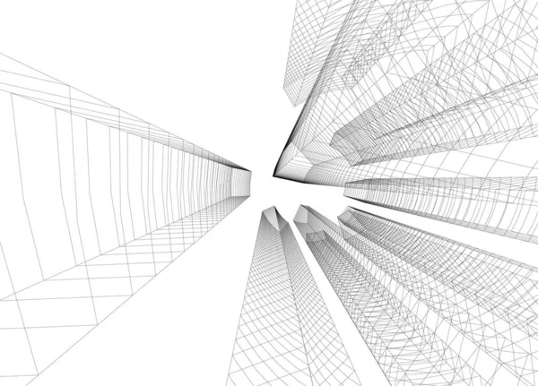 Abstrakcyjna Tapeta Architektoniczna Tło Cyfrowe — Wektor stockowy