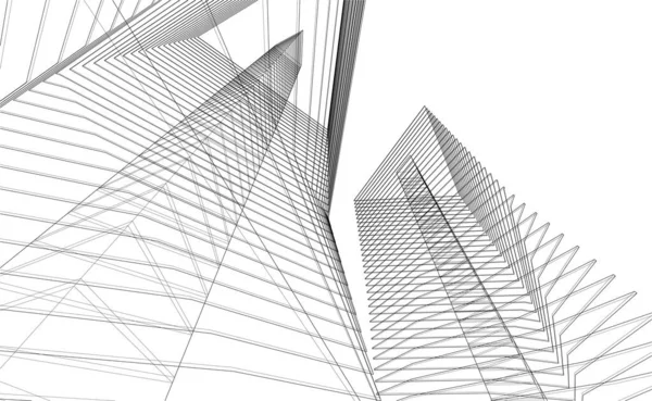 Abstract Architectonisch Behang Digitale Achtergrond — Stockvector