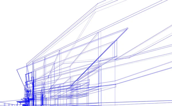 Abstrakte Architektonische Tapete Digitaler Hintergrund — Stockvektor