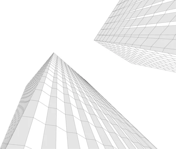 Abstrakte Architektonische Tapete Konzept Digitaler Hintergrund — Stockvektor
