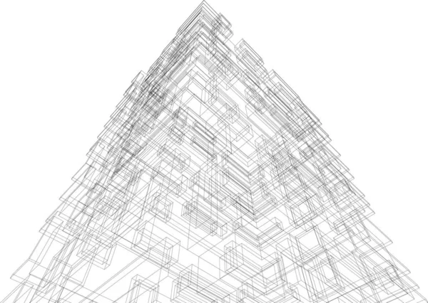 Abstract Architectonisch Behang Digitale Achtergrond — Stockvector