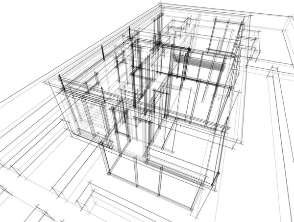 Abstraktní Architektonický Koncept Tapety Digitální Pozadí — Stockový vektor