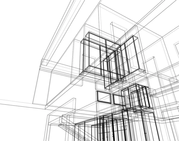 Abstrakcyjna Tapeta Architektoniczna Tło Cyfrowe — Wektor stockowy