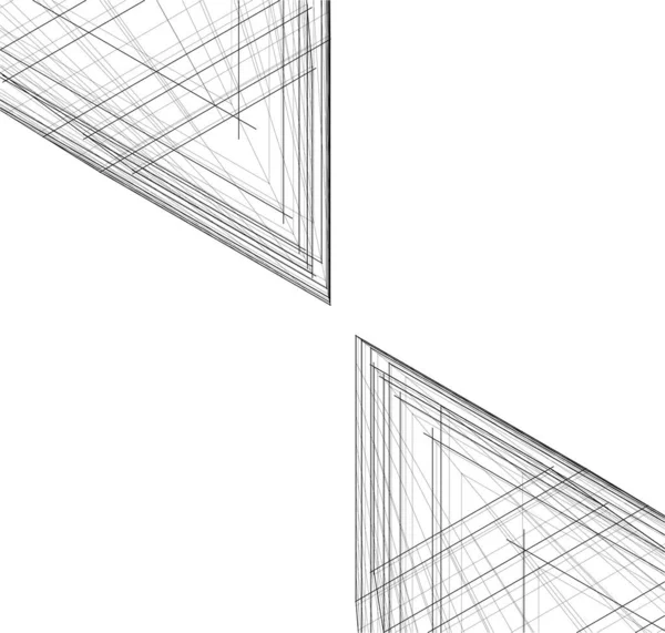 抽象的な建築壁紙やデジタル背景 — ストックベクタ