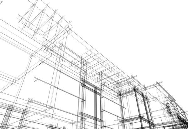 Fondo Pantalla Arquitectónica Abstracta Fondo Digital — Vector de stock