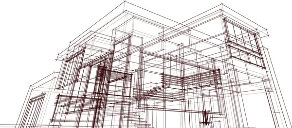 Abstraktní Architektonická Tapeta Digitální Pozadí — Stockový vektor