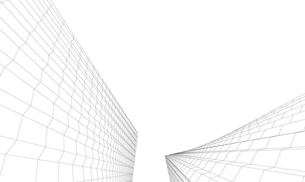Abstrakte Architektonische Tapete Konzept Digitaler Hintergrund — Stockvektor