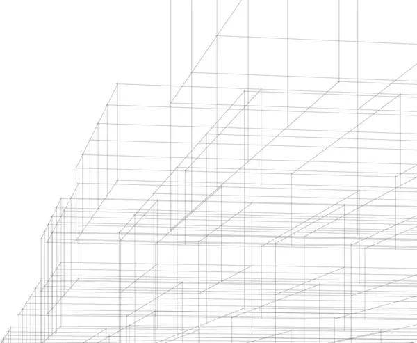 抽象的な建築壁紙やデジタル背景 — ストックベクタ