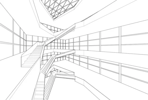 抽象的な建築壁紙やデジタル背景 — ストックベクタ