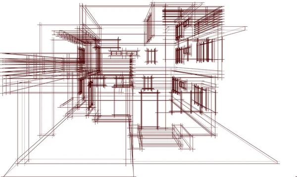 Abstrakcyjna Tapeta Architektoniczna Tło Cyfrowe — Wektor stockowy