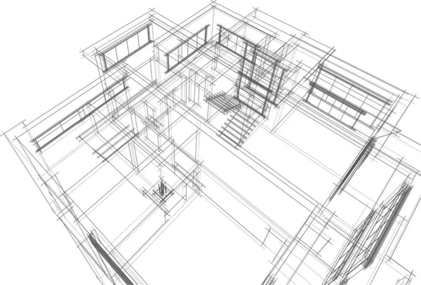 Abstrakcyjna Tapeta Architektoniczna Tło Cyfrowe — Wektor stockowy