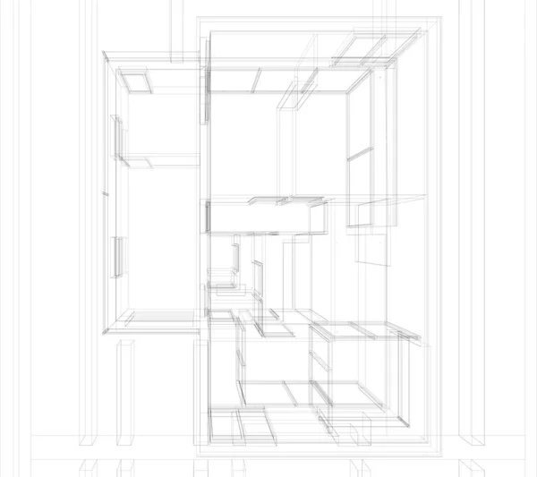 建筑墙纸摘要 数码背景 — 图库矢量图片