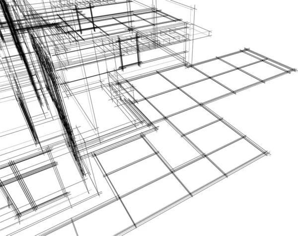 Abstrakte Architektonische Tapete Digitaler Hintergrund — Stockvektor